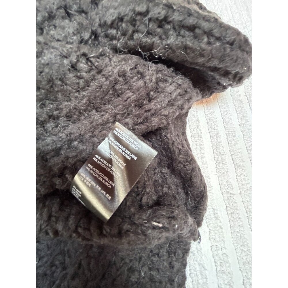 New Anthropologie Rae Cropped Cardigan XS Wool Alpaca Knit Bolero Black $130 - Picture 8 of 9